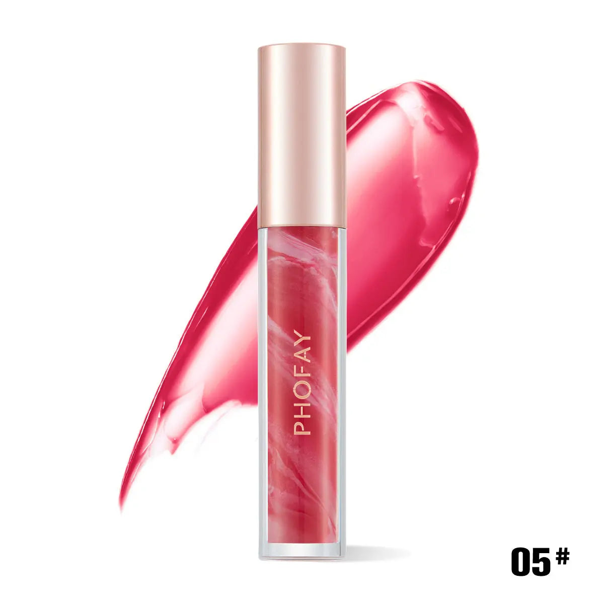 PHOFAY Rose Blooming Hydrating Lip Gloss lumi-bliss