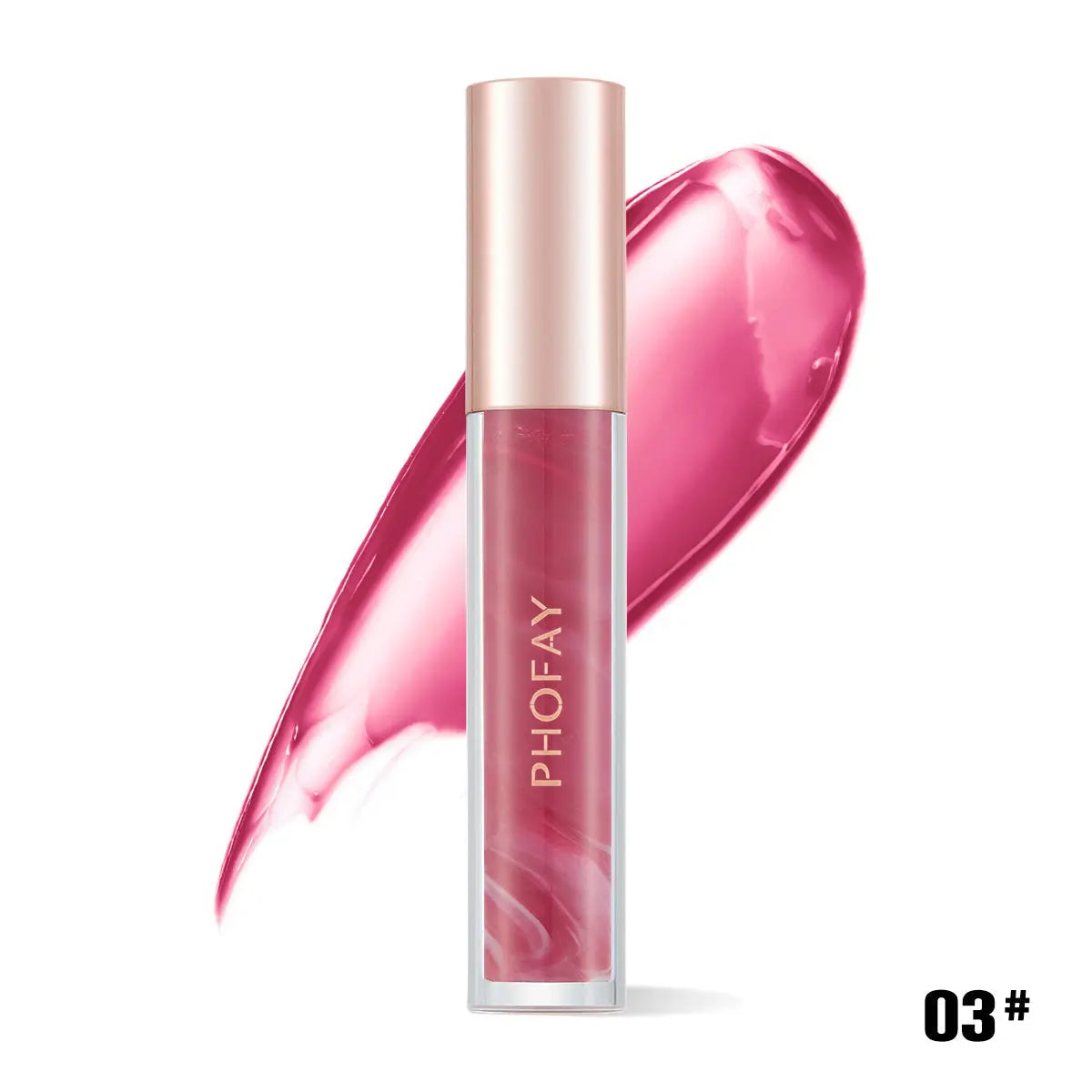 PHOFAY Rose Blooming Hydrating Lip Gloss lumi-bliss