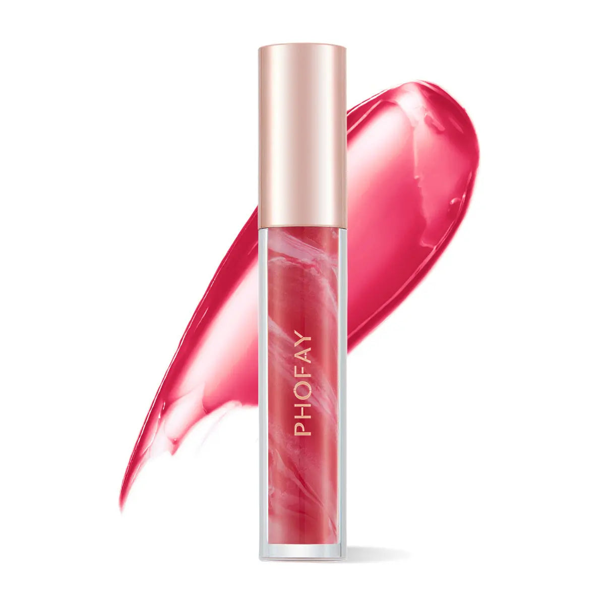 PHOFAY Rose Blooming Hydrating Lip Gloss lumi-bliss