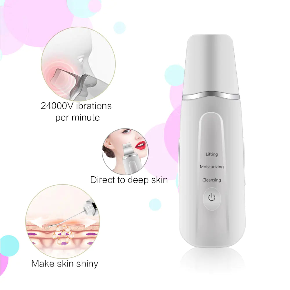 Ultrasonic Facial Cleanser with Pore Vacuum Device