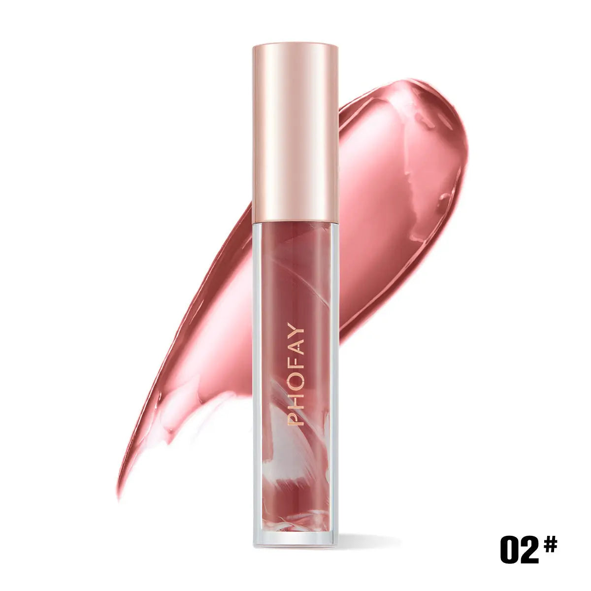 PHOFAY Rose Blooming Hydrating Lip Gloss lumi-bliss