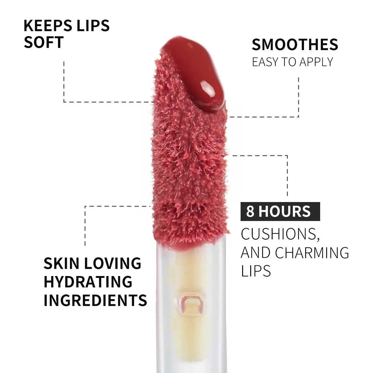 PHOFAY Rose Blooming Hydrating Lip Gloss lumi-bliss