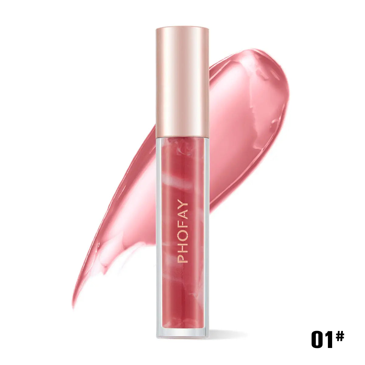 PHOFAY Rose Blooming Hydrating Lip Gloss lumi-bliss